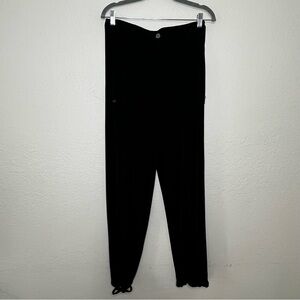 Chico's Travelers Slinky Black‎ Pants Adjustable Jogger Women’s Size Medium - 1